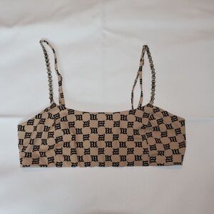 MISBHV beige ‘Monogram’ top with straps
